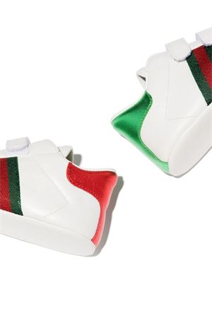 sneakers in pelle bianco GUCCI KIDS | 500852BKPT09070